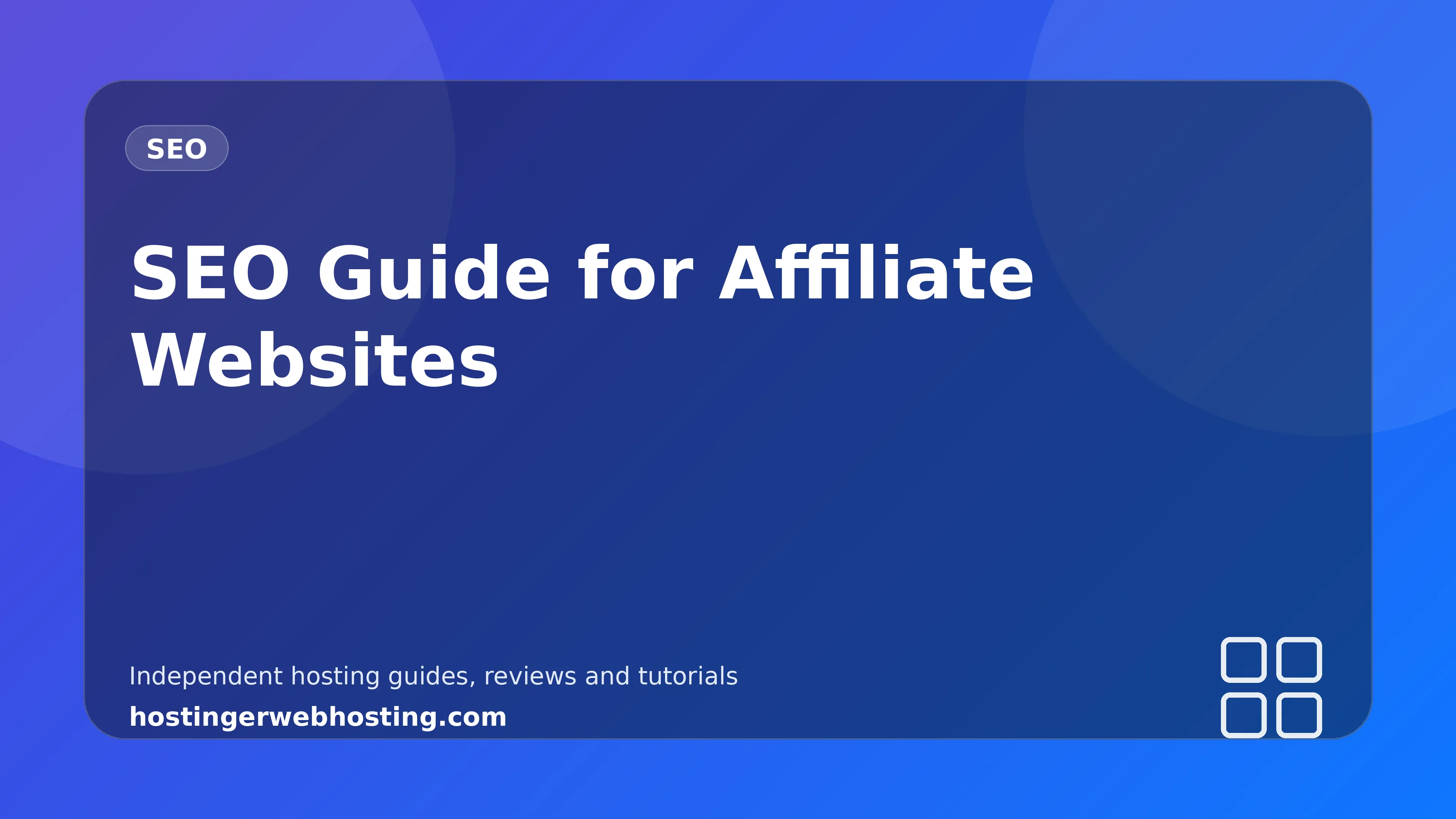 SEO Guide for Affiliate Websites