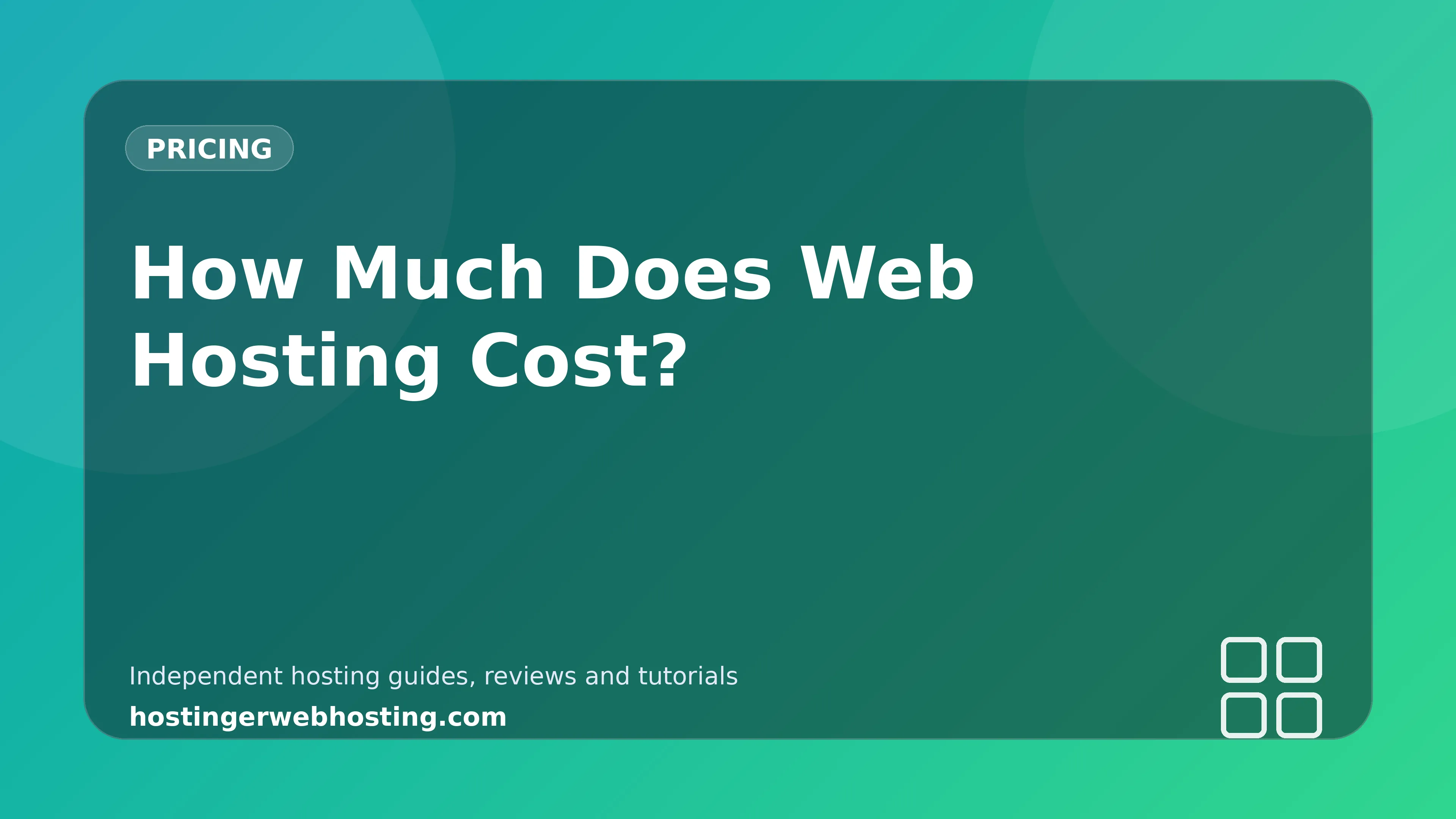 How Much Does Web Hosting Cost?