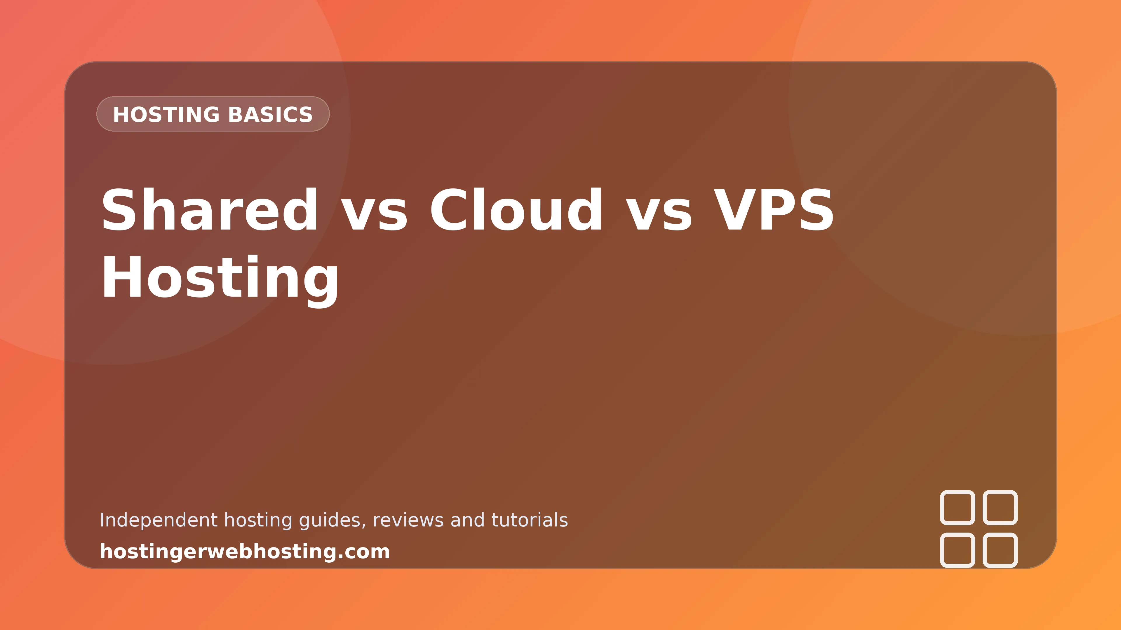 Shared vs Cloud vs VPS Hosting